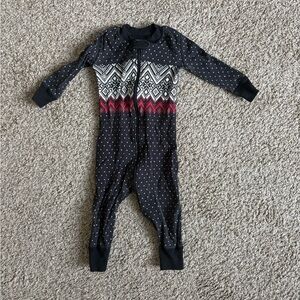 Hanna Andersson black-and-red onesie pajama 12-18 months